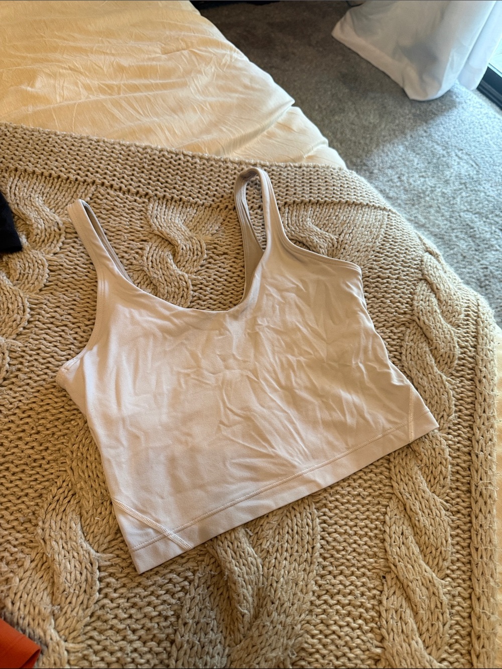 lululemon athletica Light Cream Scoop Sports Tank